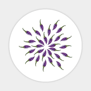 Purple Peppers Magnet